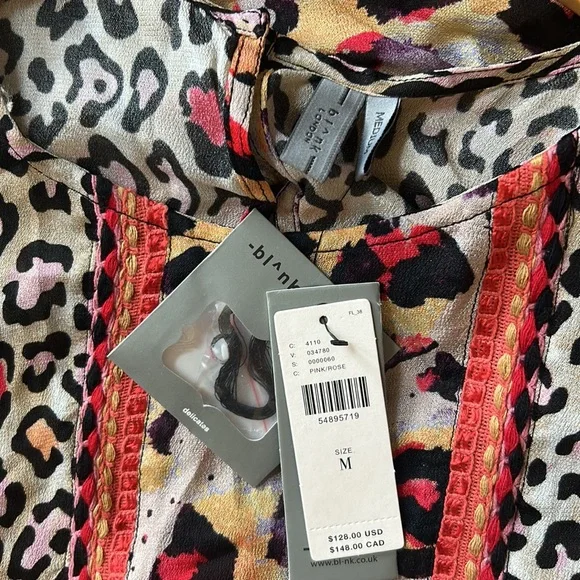 NWT Anthro Blank London Joelle Leopard Print Blouse Size M - Picture 7 of 9